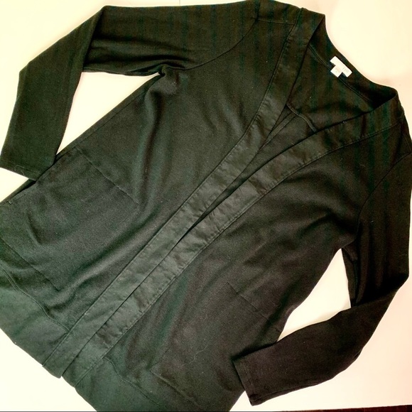 J. Jill light cardigan EUC black with pockets M - Picture 4 of 8